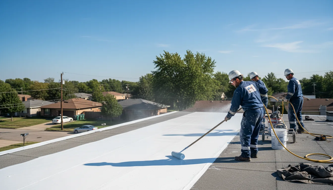 Commercial roof coating in Old Glory, TX near me